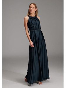 SWING Sukienka w kolorze granatowym rozmiar: 40. Niebieskie sukienki Swing, bez wzorów, bez kołnierzyka, bez ramiączek, maxi. Za 347,99 zł.
