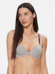 Calvin Klein Underwear Biustonosz z fiszbiną Lightly Lined Demi 000QF7219E Szary. Szare biustonosze Calvin Klein Underwear, bez wzorów, z bawełny. Za 189,99 zł.