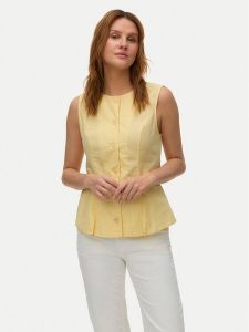 Vero Moda Kamizelka Selma 10345675 Żółty Regular Fit. Żółte kamizelki Vero Moda, m, bez wzorów, z bawełny, bez kołnierzyka, bez ramiączek, bez kaptura. Za 159,99 zł.