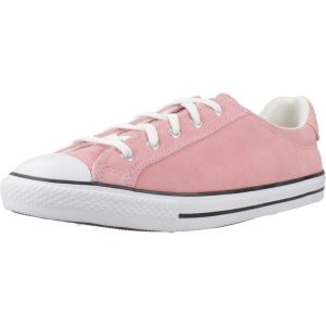 Buty CONVERSE CHUCK TAYLOR ALL STAR DAINTY LUCKY OX Rose. Czerwone trampki Converse, bez wzorów, ze skóry, bez zapięcia. Za 291,99 zł.