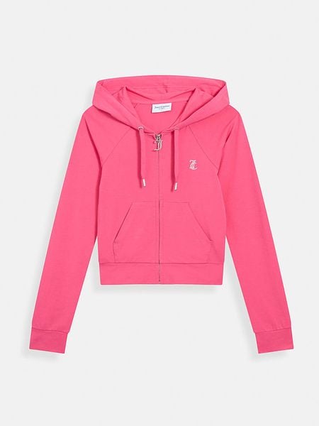 Juicy Couture Bluza w kolorze różowym rozmiar: XS. Różowe bluzy Juicy Couture, xs, bez wzorów, bez kaptura. Za 217,99 zł.