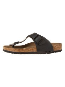 Birkenstock Japonki "Ramses" w kolorze czarnym rozmiar: 43. Czarne klapki Birkenstock, bez wzorów, z otwartym noskiem, bez obcasa. Za 407,53 zł.
