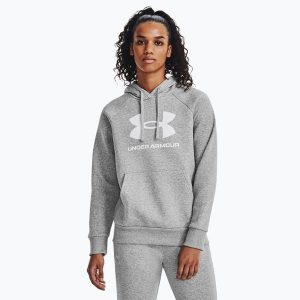 Bluza Damska Z Kapturem Sportowa Under Armour Rival Fleece Big Logo Hdy. Szare bluzy Under Armour, bez wzorów, z kapturem. W wyprzedaży za 163,50 zł.