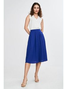 Nife Spódnica w kolorze niebieskim rozmiar: 38. Niebieskie spódnice Nife, bez wzorów, midi. Za 147,56 zł.