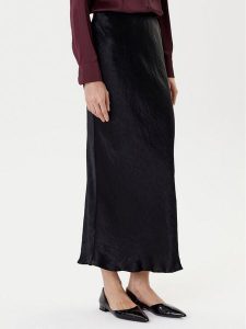 Marella Spódnica midi Pomez 2525106041 Czarny Regular Fit. Czarne spódnice Marella, bez wzorów, z syntetyku, midi. Za 449,99 zł.
