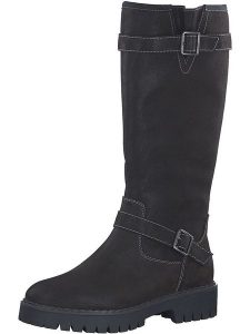 S.Oliver Kozaki w kolorze czarnym rozmiar: 37. Czarne kozaki s.Oliver, na zimę, bez wzorów, bez obcasa, na obcasie, bez zapięcia. Za 208,33 zł.