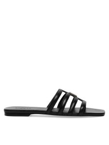 Badura Klapki JEAN-113775 Czarny. Czarne klapki Badura, bez wzorów, ze skóry, bez obcasa. Za 139,99 zł.