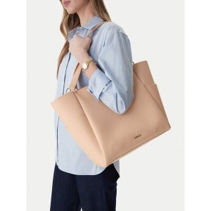 Torebka MEXX. Brązowe shopper bag Mexx, bez wzorów, bez dodatków. Za 189,99 zł.