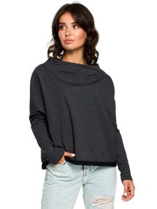 Be Wear Bluza w kolorze grafitowym rozmiar: L/XL. Czarne bluzy Be Wear, l, bez wzorów, bez kaptura. Za 135,81 zł.
