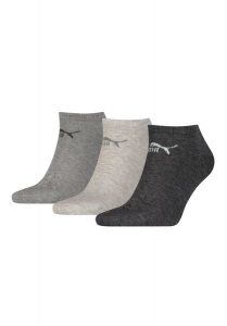 PUMA Skarpety 3-Pack 94710907. Szare skarpetki Puma, bez wzorów, z bawełny. Za 36,99 zł.