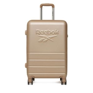 Walizka średnia Reebok. Brązowe walizki Reebok, bez wzorów, średnie. Za 269,99 zł.