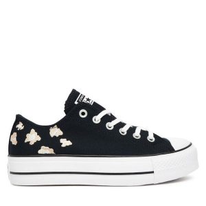 Trampki Converse. Czarne trampki Converse, bez wzorów, bez zapięcia. Za 239,99 zł.
