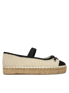 Guess Espadryle FLJJON FAB02 Écru. Espadryle Guess, z aplikacjami, z materiału, bez obcasa. Za 299,99 zł.