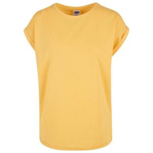 Koszulka Damska Z Rozszerzonym Ramieniem. Brązowe bluzki Urban Classics, xl, bez wzorów, casualowe, bez kołnierzyka, bez ramiączek. Za 54,99 zł.