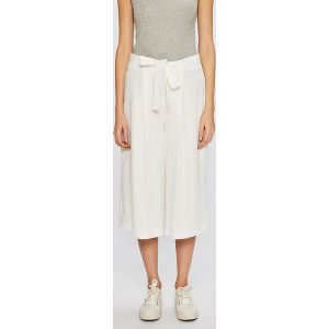 Answear - Spodnie Stripes Vibes. Szare spodnie z wysokim stanem marki ANSWEAR, z poliesteru. W wyprzedaży za 69,90 zł.
