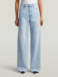 G-Star Dżinsy - Loose fit - w kolorze błękitnym rozmiar: W26/L32. Niebieskie jeansy G-Star, z aplikacjami, z podwyższonym stanem. Za 359,95 zł.
