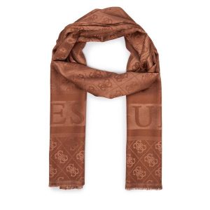 Szal Guess. Brązowe szaliki Guess, z aplikacjami. Za 194,99 zł.