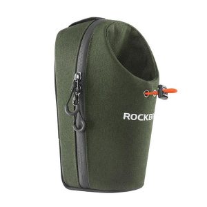 Torba rowerowa na kierownicę z uchwytem na bidon Rockbros P002. Fioletowe torebki klasyczne ROCKBROS, bez wzorów, bez dodatków. Za 89,90 zł.