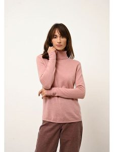 Just Cashmere Kaszmirowy golf "Ava" w kolorze jasnoróżowym rozmiar: L. Różowe golfy Just Cashmere, bez wzorów, z kaszmiru. Za 215,21 zł.