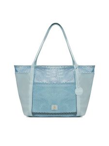 Badura Torebka WENN-01 Niebieski. Niebieskie shopper bag Badura, bez wzorów, z materiału, bez dodatków. Za 229,99 zł.