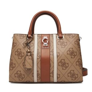 Torebka Guess. Brązowe torebki klasyczne Guess, z aplikacjami, bez dodatków. Za 469,99 zł.