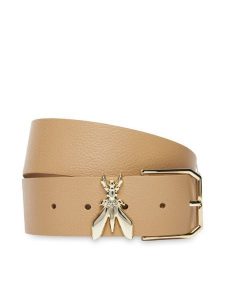 Patrizia Pepe Pasek Damski 8W0044/L001-B775 Beżowy. Brązowe paski Patrizia Pepe, bez wzorów, ze skóry. Za 379,99 zł.