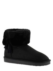 ISLAND BOOT Botki zimowe "Cinnamon" w kolorze czarnym rozmiar: 37. Czarne botki Island Boot, na zimę, bez wzorów, z materiału, bez obcasa, na platformie, bez zapięcia. Za 149,31 zł.