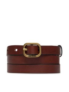 Gino Rossi Pasek Damski BLYL23006 Brązowy. Brązowe paski Gino Rossi, bez wzorów, ze skóry. Za 79,99 zł.