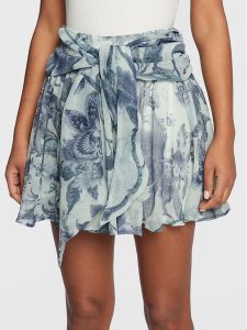 Guess Spódnica trapezowa W3RD46 WDW52 Zielony Regular Fit. Zielone spódnice Guess, l, z aplikacjami, z syntetyku. Za 239,99 zł.