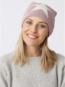 Zwillingsherz Czapka beanie w kolorze jasnoróżowym rozmiar: onesize. Różowe czapki Zwillingsherz, bez wzorów, z kaszmiru. Za 83,42 zł.