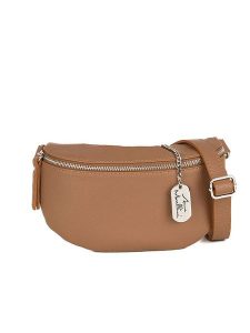 Anna Morellini Skórzana saszetka "Berenice" w kolorze beżowym - 25 x 14 x 1 cm rozmiar: onesize. Brązowe nerki i saszetki Anna Morellini, bez wzorów, z materiału. Za 192,79 zł.