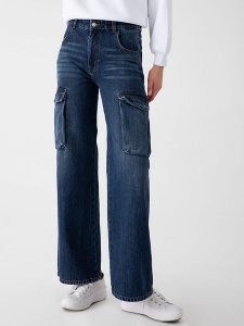 LTB Dżinsy "Karlie" - Comfort fit - w kolorze granatowym rozmiar: W29. Niebieskie jeansy LTB, z aplikacjami, ze skóry, z podwyższonym stanem. Za 110,04 zł.