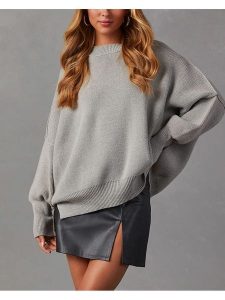LA Angels Sweter w kolorze szarym rozmiar: S. Szare swetry oversize LA Angels, s, bez wzorów, z bawełny, bez ramiączek. Za 136,13 zł.