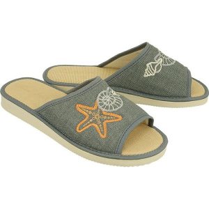 METEOR 052 MUSZELKA szary, kapcie damskie. Szare kapcie Meteor, bez wzorów. Za 44,99 zł.