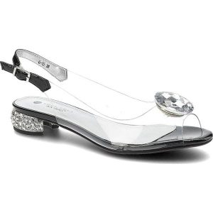 Czarne Sandały Sca'Viola Damskie Eleganckie Obuwie. Czarne sandały Sca'viola, z aplikacjami, bez obcasa, na obcasie, bez zapięcia. Za 349,00 zł.