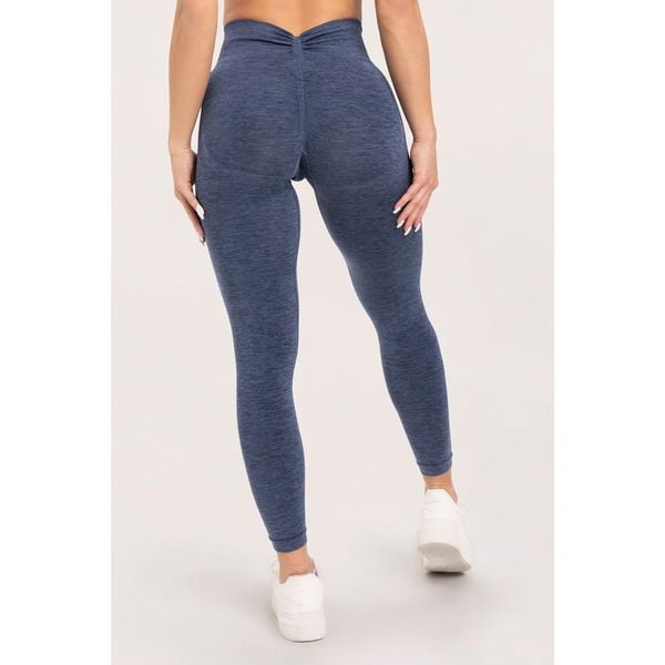 Legginsy fitness damskie Gym Glamour seamless deep push up. Niebieskie legginsy GYM GLAMOUR, bez wzorów. Za 169,99 zł.