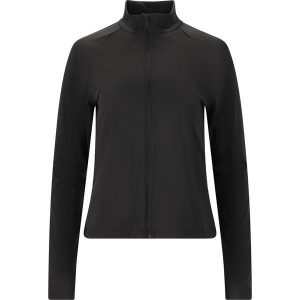 Damska kurtka z pełnym zamkiem błyskawicznym Athlecia Aliya. Czarne kurtki Athlecia, bez wzorów, bez kaptura. Za 274,50 zł.