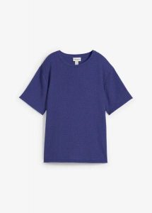 T-shirt z krepy borken. Brązowe t-shirty bonprix, bez wzorów, bez kołnierzyka, bez ramiączek. Za 67,99 zł.