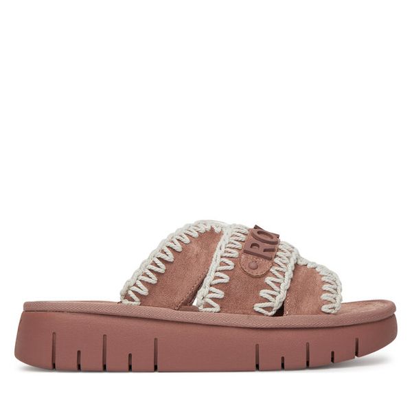 Klapki Roxy. Czerwone klapki Roxy, bez wzorów, bez obcasa. Za 179,99 zł.