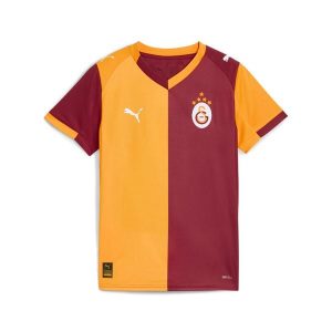 Młodzieżowa koszulka domowa Galatasaray SK 25/26 PUMA. Brązowa bluzki Puma, m, bez wzorów, młodzieżowe, bez kołnierzyka, bez ramiączek. Za 349,00 zł.
