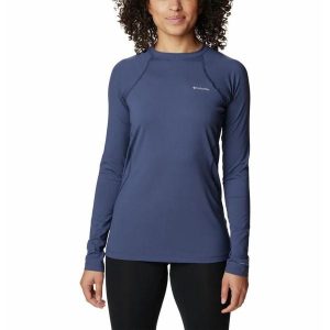 Koszulka Termiczna Damska Columbia Midweight Stretch Long Sleeve Top. Niebieskie koszule nocne Columbia, bez wzorów, z poliesteru, bez ramiączek. Za 180,99 zł.