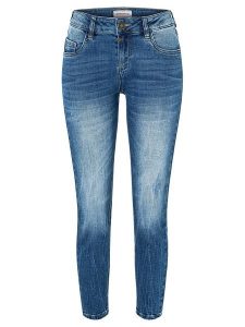 Timezone Dżinsy "Florence" - Slim fit - w kolorze niebieskim rozmiar: W27/L28. Niebieskie jeansy Timezone, z aplikacjami. Za 87,81 zł.