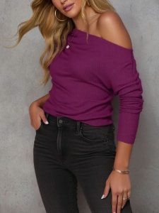 LA Angels Bluzka w kolorze fioletowym rozmiar: L. Różowe bluzki LA Angels, l, bez wzorów, bez kołnierzyka, bez ramiączek. Za 113,99 zł.