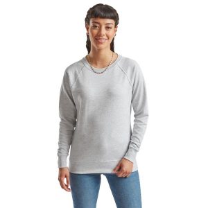 Lekka Bluza Raglanowa Dla Kobiet. Czarne bluzy FRUIT OF THE LOOM, s, bez wzorów, bez kaptura. Za 85,99 zł.
