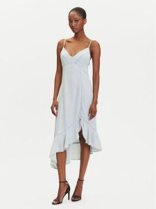 Guess Sukienka codzienna W5GK44 D5N81 Niebieski Regular Fit. Niebieskie kombinezony Guess, xl, z aplikacjami, z lyocellu, bez kołnierzyka, bez ramiączek. Za 309,99 zł.