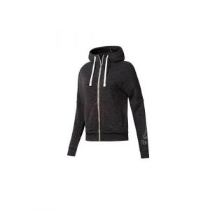 Bluza sportowa damska Reebok Training Essentials Marble Logo Full Zip. Szare bluzy Reebok, bez wzorów, z kapturem. Za 356,00 zł.