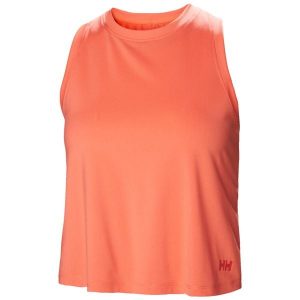 Damski tank top Helly Hansen Ocean Cropped. Czerwone topy Helly Hansen, bez wzorów, bez kołnierzyka, bez ramiączek. Za 189,50 zł.
