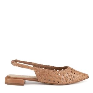 Baleriny Sergio Bardi. Brązowe balerinki Sergio Bardi, bez wzorów, bez obcasa, bez zapięcia. Za 299,99 zł.