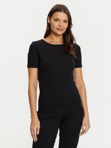 Guess T-Shirt V5RI04 KCLH0 Czarny Regular Fit. Czarne t-shirty Guess, xs, z aplikacjami, z syntetyku, bez kołnierzyka, bez ramiączek. Za 119,99 zł.