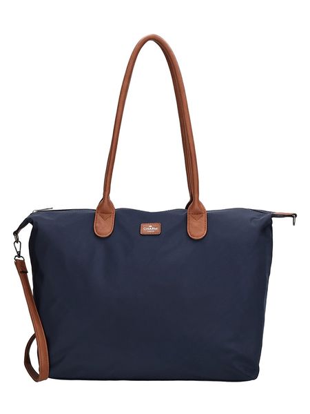 Charm Shopper bag "Buckingham" w kolorze granatowym - 51 x 33 x 14 cm rozmiar: onesize. Niebieskie shopper bag Charm, bez wzorów, z materiału, na ramię, bez dodatków. Za 131,43 zł.